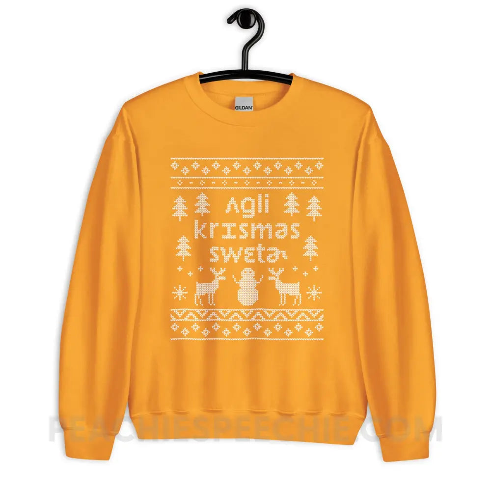 Ugly Christmas Sweater Classic Sweatshirt - Gold / S - Hoodies & Sweatshirts peachiespeechie.com