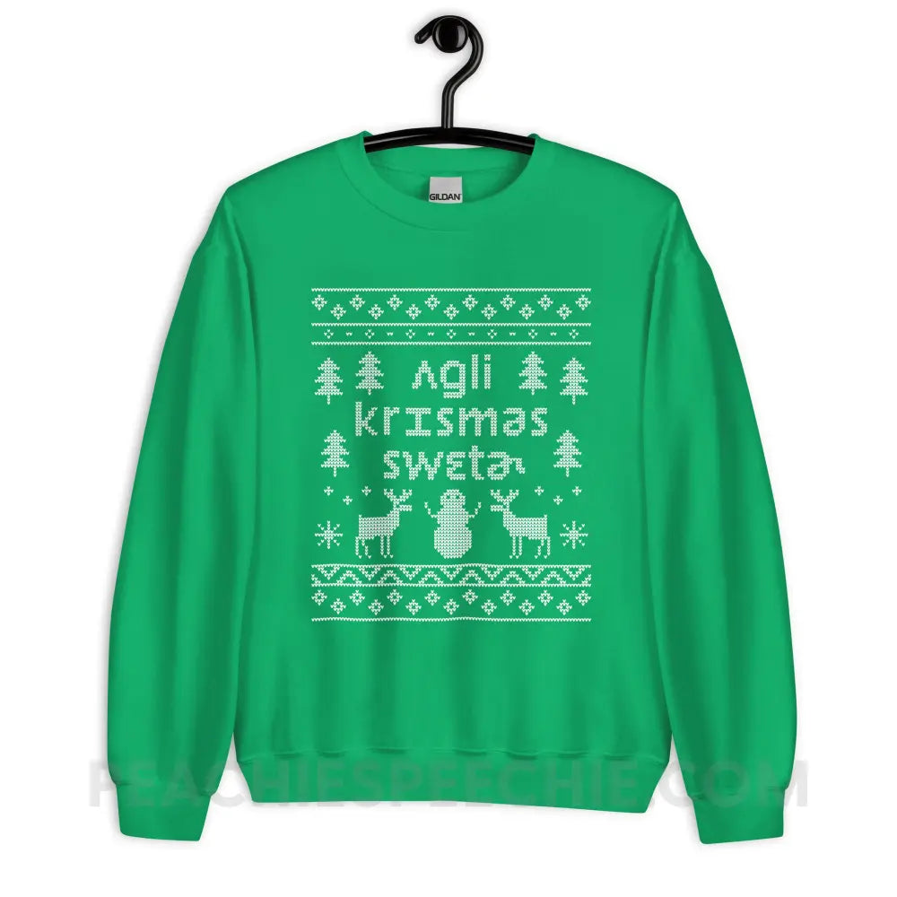 Ugly Christmas Sweater Classic Sweatshirt - Irish Green / S - Hoodies & Sweatshirts peachiespeechie.com