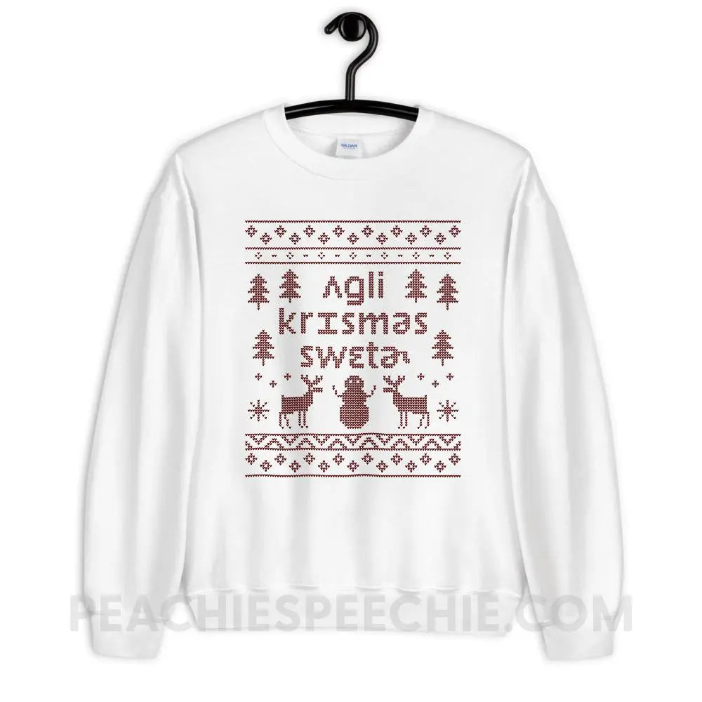 Ugly Christmas Sweater Classic Sweatshirt - White / S Hoodies & Sweatshirts peachiespeechie.com