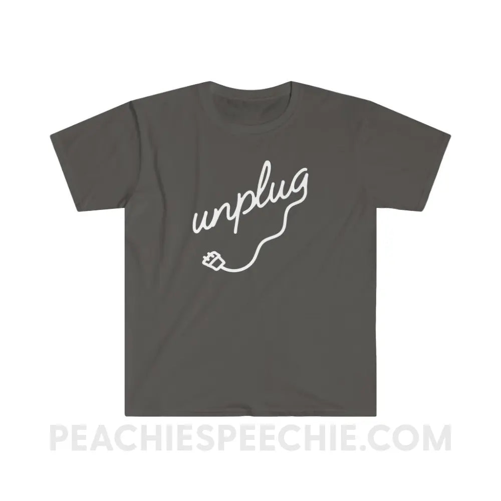 Unplug Classic Tee - Charcoal / S - T-Shirt peachiespeechie.com