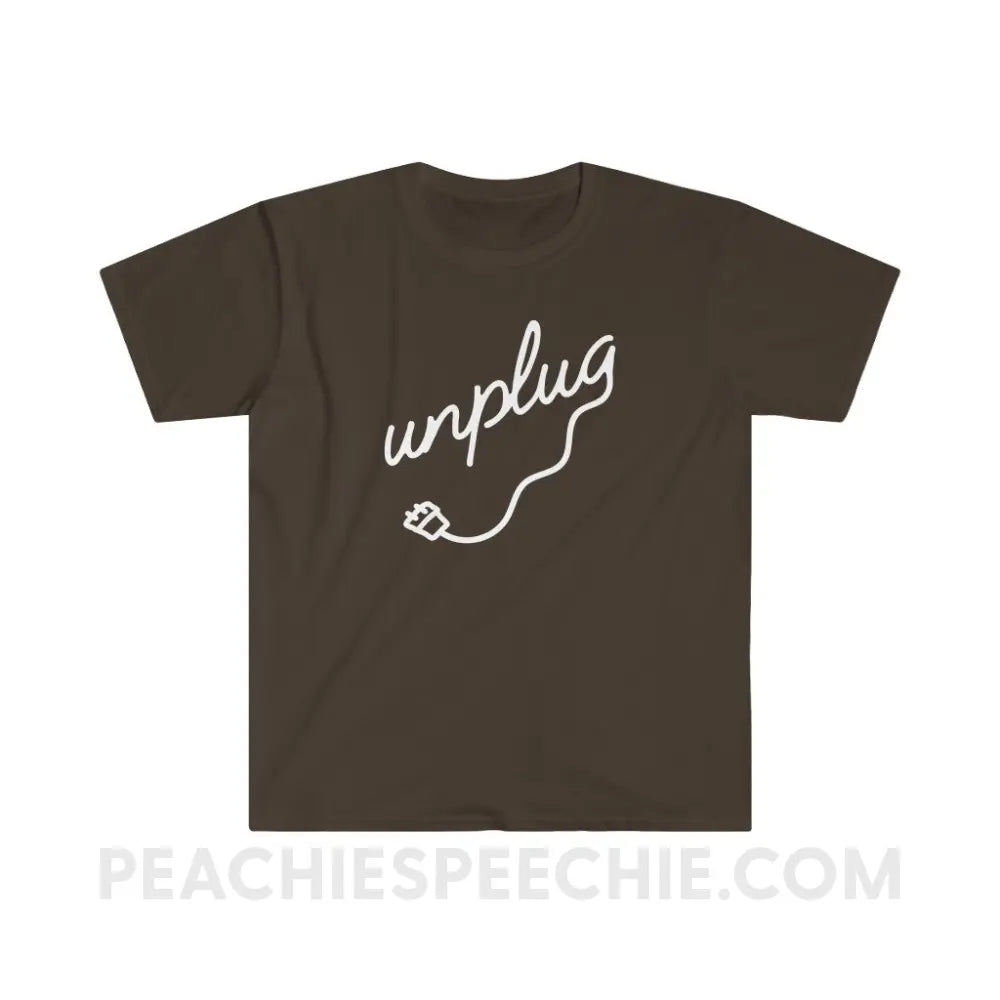 Unplug Classic Tee - Dark Chocolate / S - T-Shirt peachiespeechie.com