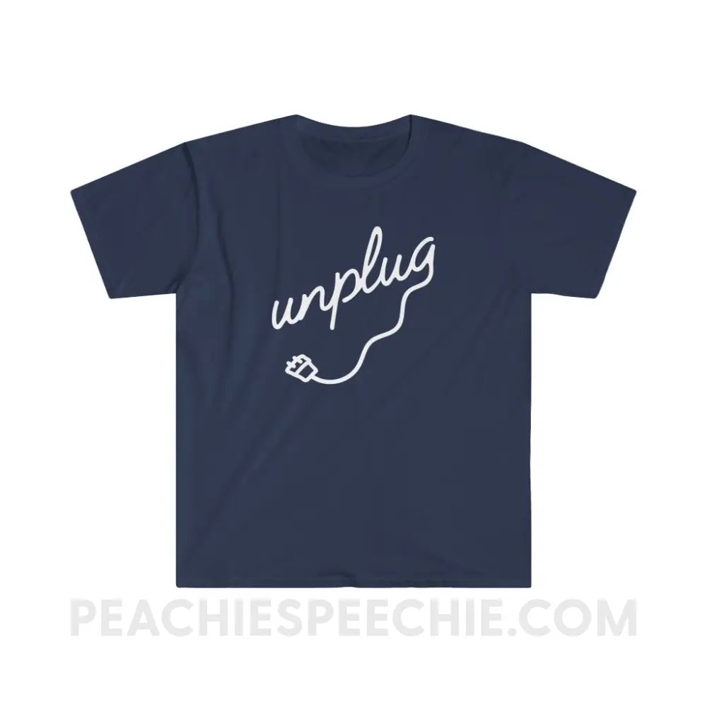 Unplug Classic Tee - Navy / S - T-Shirt peachiespeechie.com