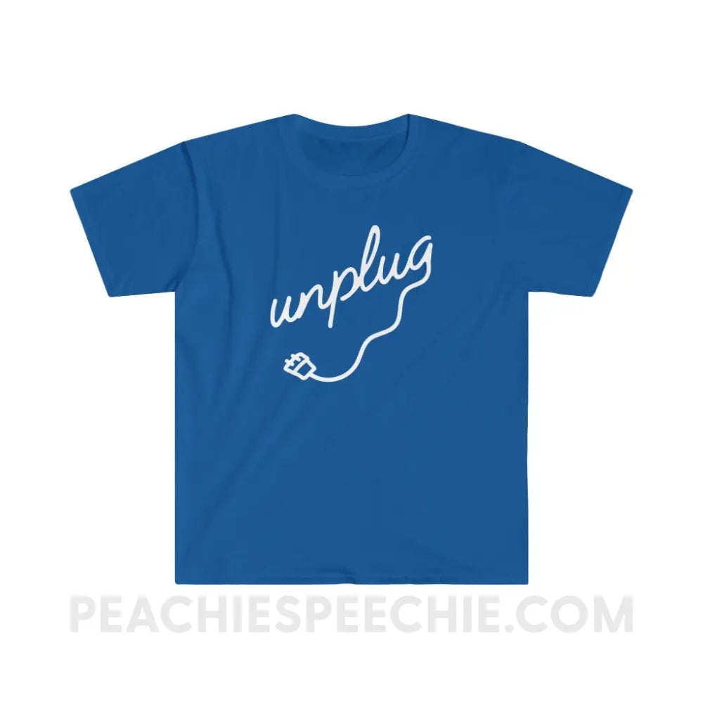 Unplug Classic Tee - Royal / S - T-Shirt peachiespeechie.com