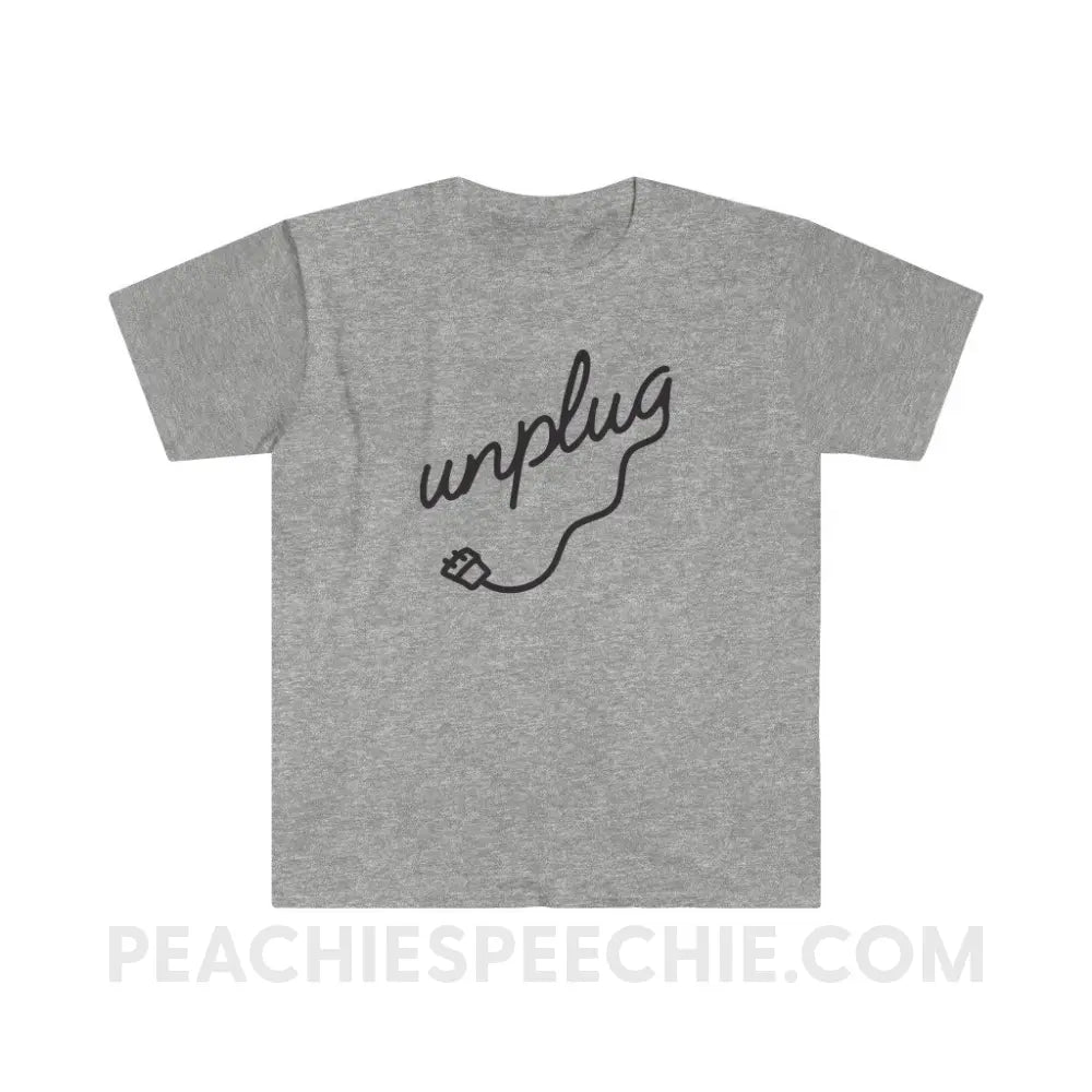 Unplug Classic Tee - Sport Grey / S - T-Shirt peachiespeechie.com