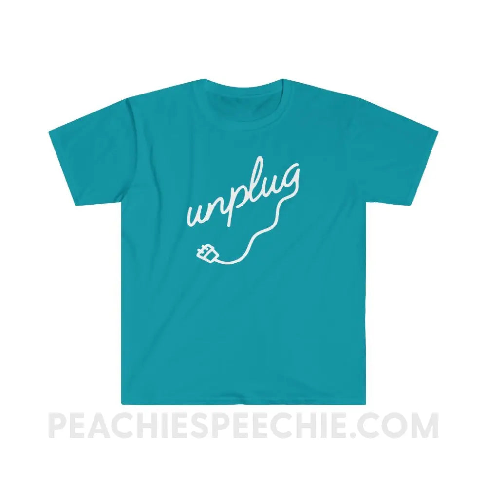 Unplug Classic Tee - Tropical Blue / S - T-Shirt peachiespeechie.com