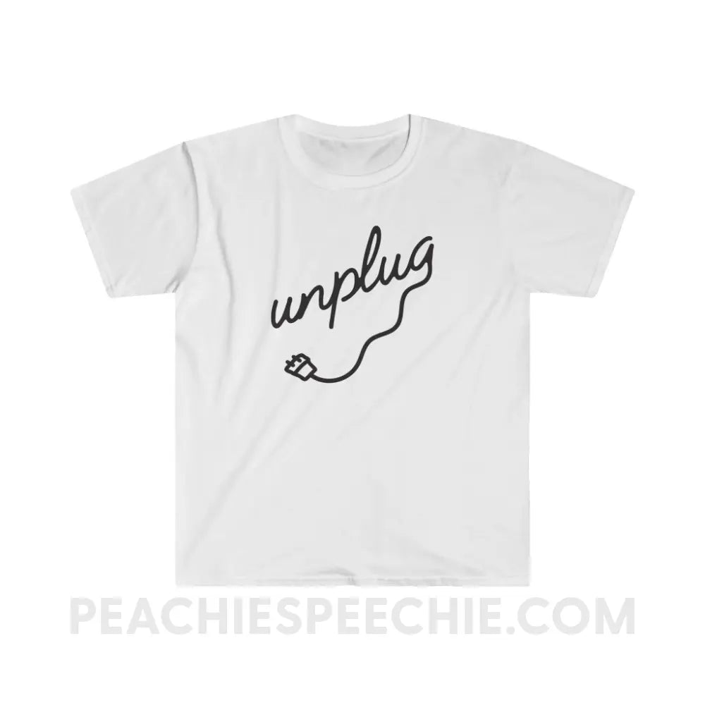 Unplug Classic Tee - White / S - T-Shirt peachiespeechie.com