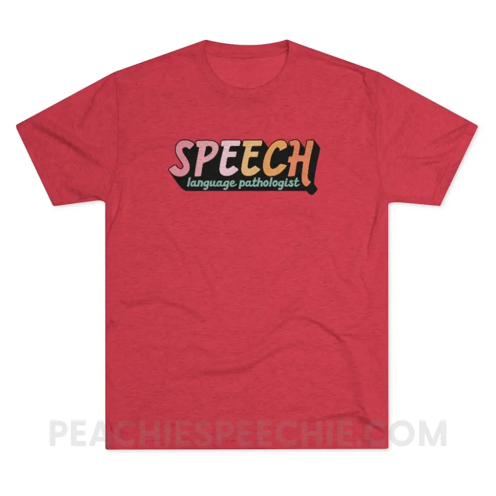 3D SLP Vintage Tri-Blend - Red / S - T-Shirt peachiespeechie.com