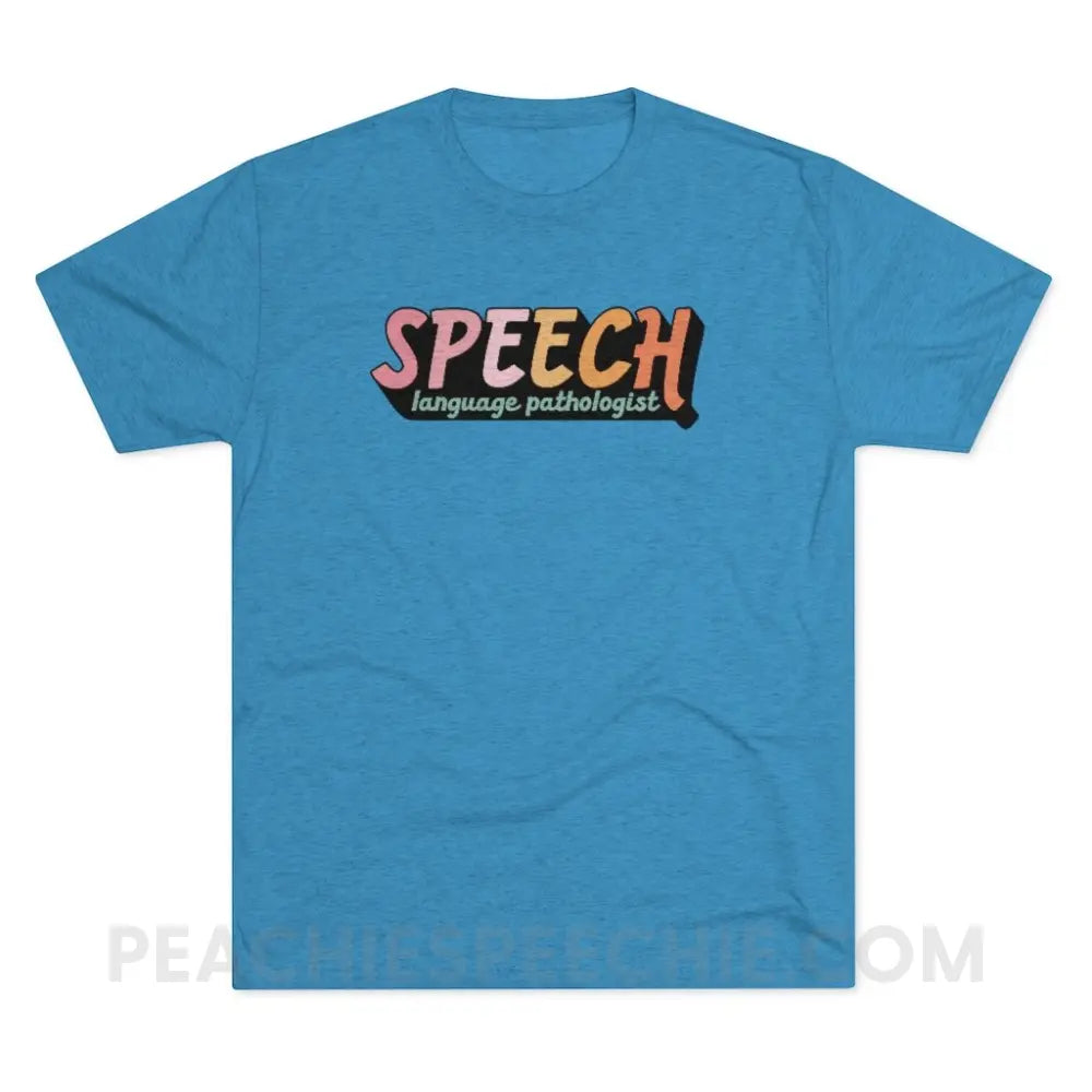 3D SLP Vintage Tri-Blend - Turquoise / S - T-Shirt peachiespeechie.com