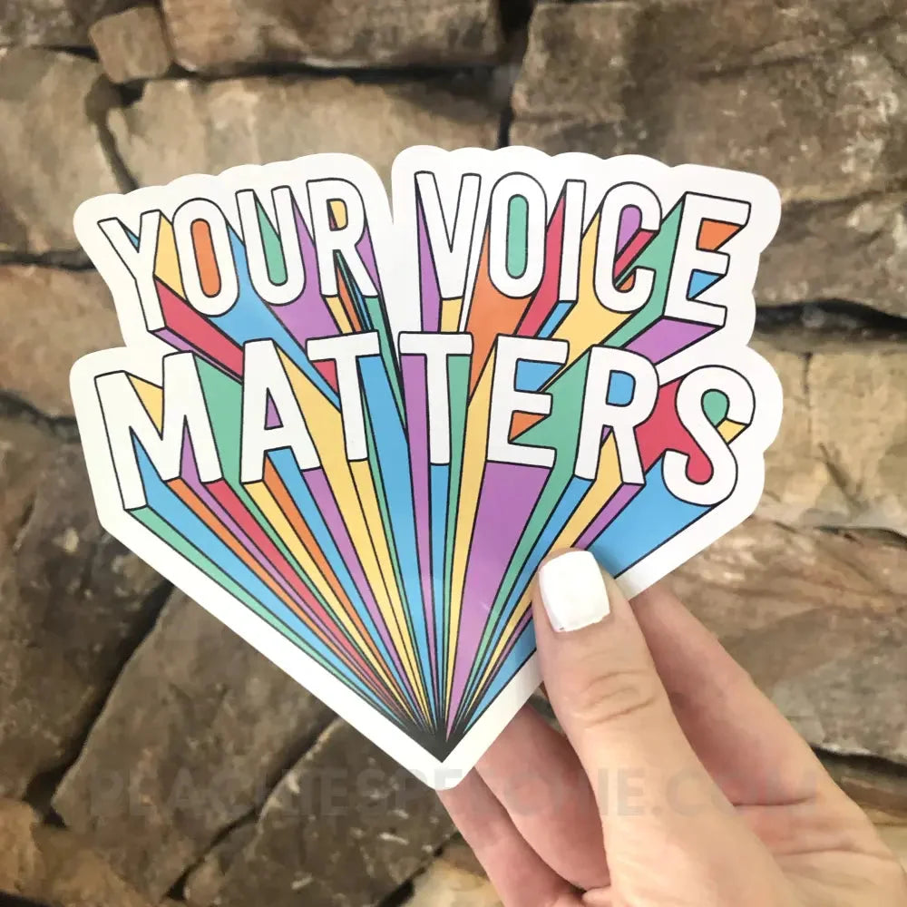 Your Voice Matters Stickers - peachiespeechie.com