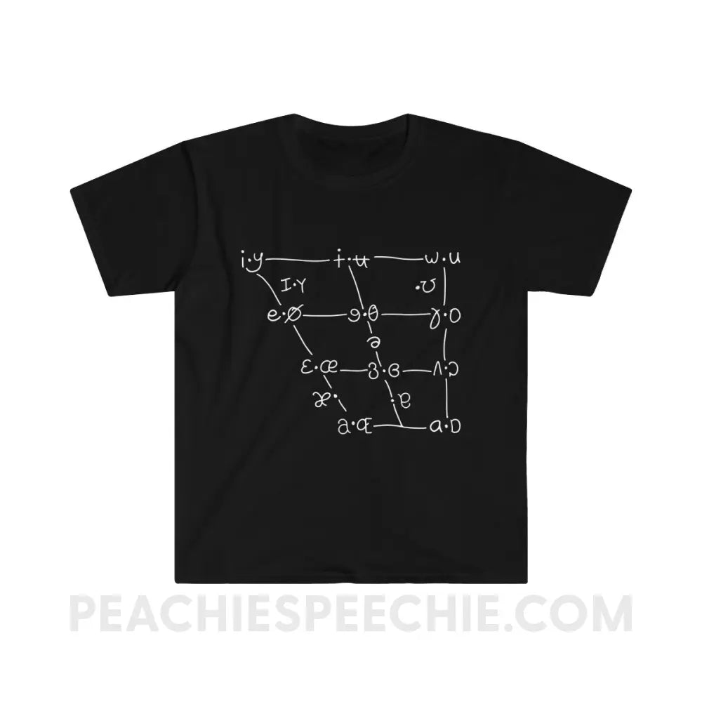 IPA Vowel Chart Classic Tee - Black / S - T-Shirts & Tops peachiespeechie.com