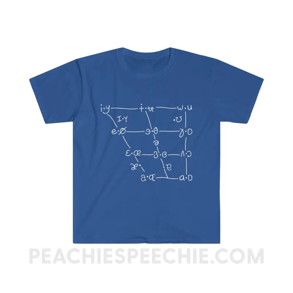 IPA Vowel Chart Classic Tee - Royal / S - T-Shirts & Tops peachiespeechie.com