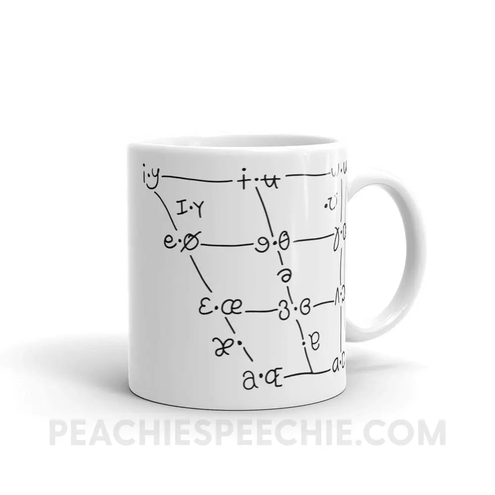IPA Vowel Chart Coffee Mug - 11oz - Mugs peachiespeechie.com