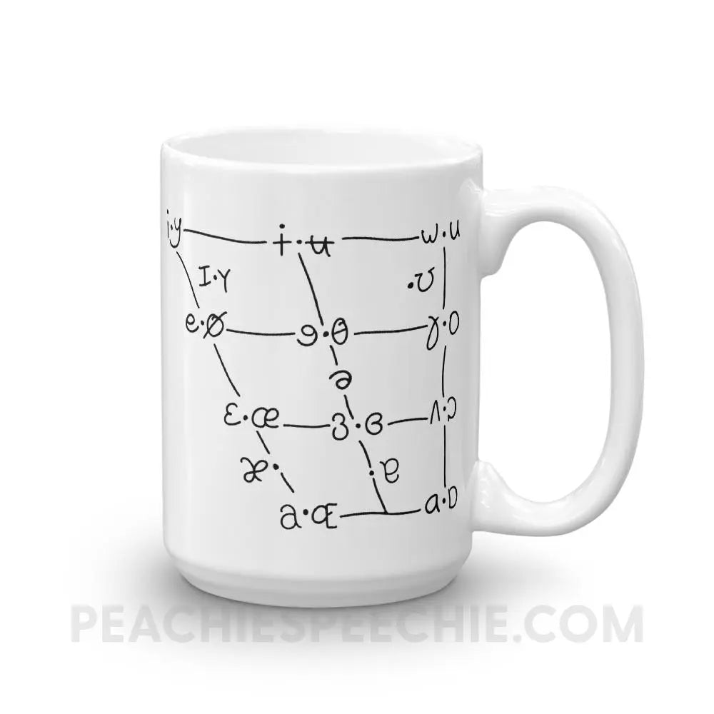 IPA Vowel Chart Coffee Mug - 15oz - Mugs peachiespeechie.com