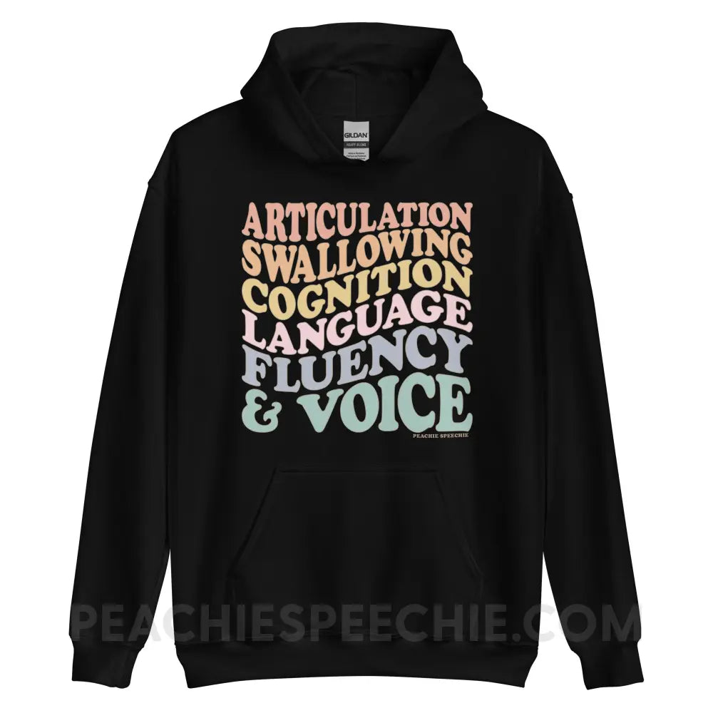 Wavy Speech Stuff Classic Hoodie - Black / S - peachiespeechie.com