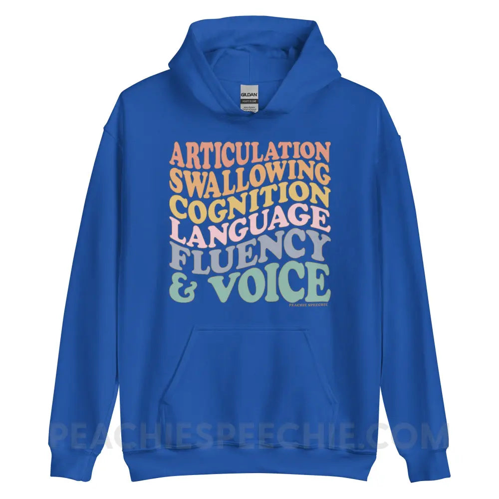 Wavy Speech Stuff Classic Hoodie - Royal / S - peachiespeechie.com