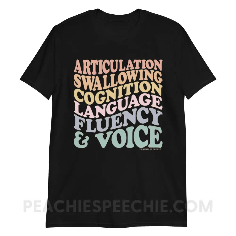 Wavy Speech Stuff Classic Tee - Black / S - T-Shirt peachiespeechie.com