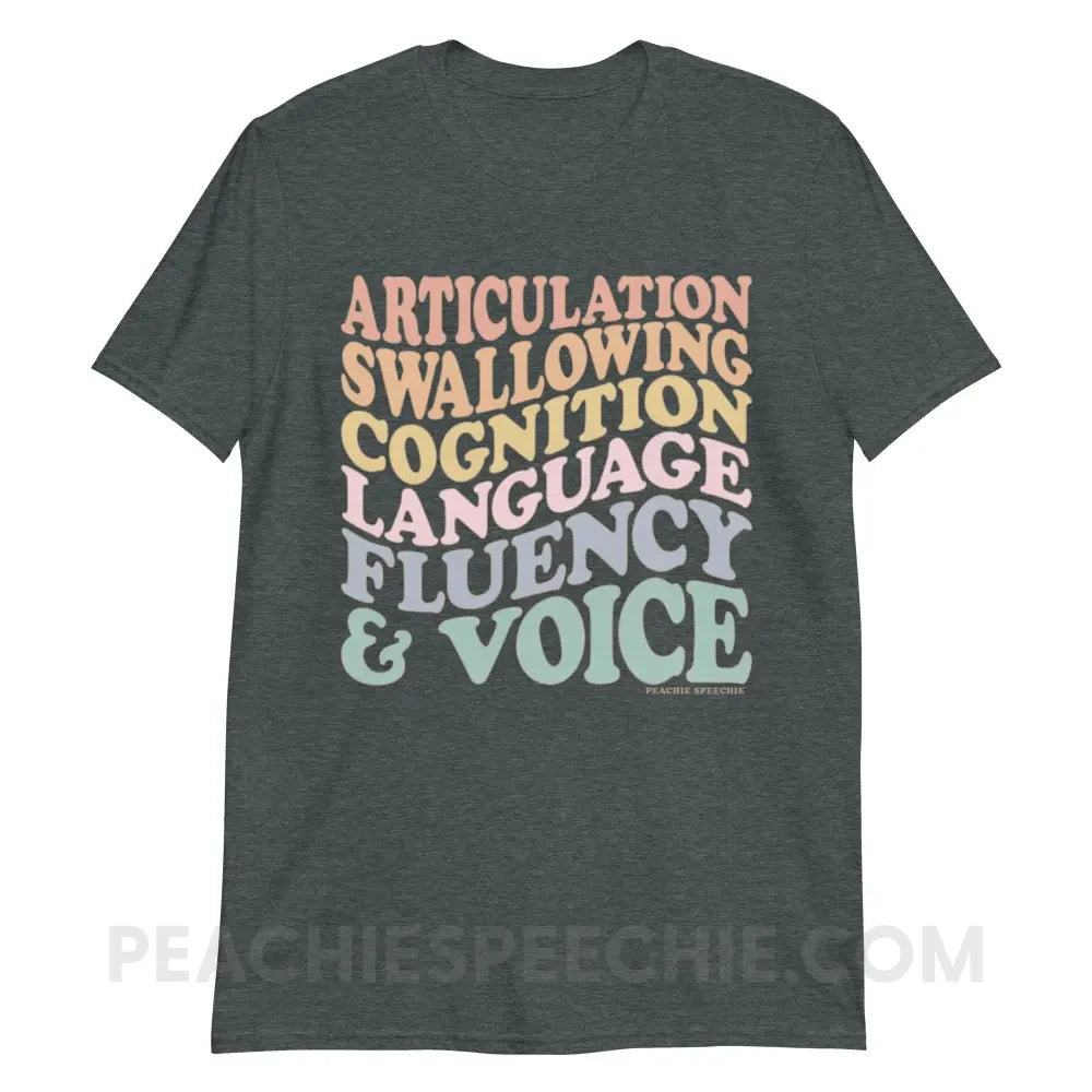 Wavy Speech Stuff Classic Tee - Dark Heather / S T - Shirt peachiespeechie.com