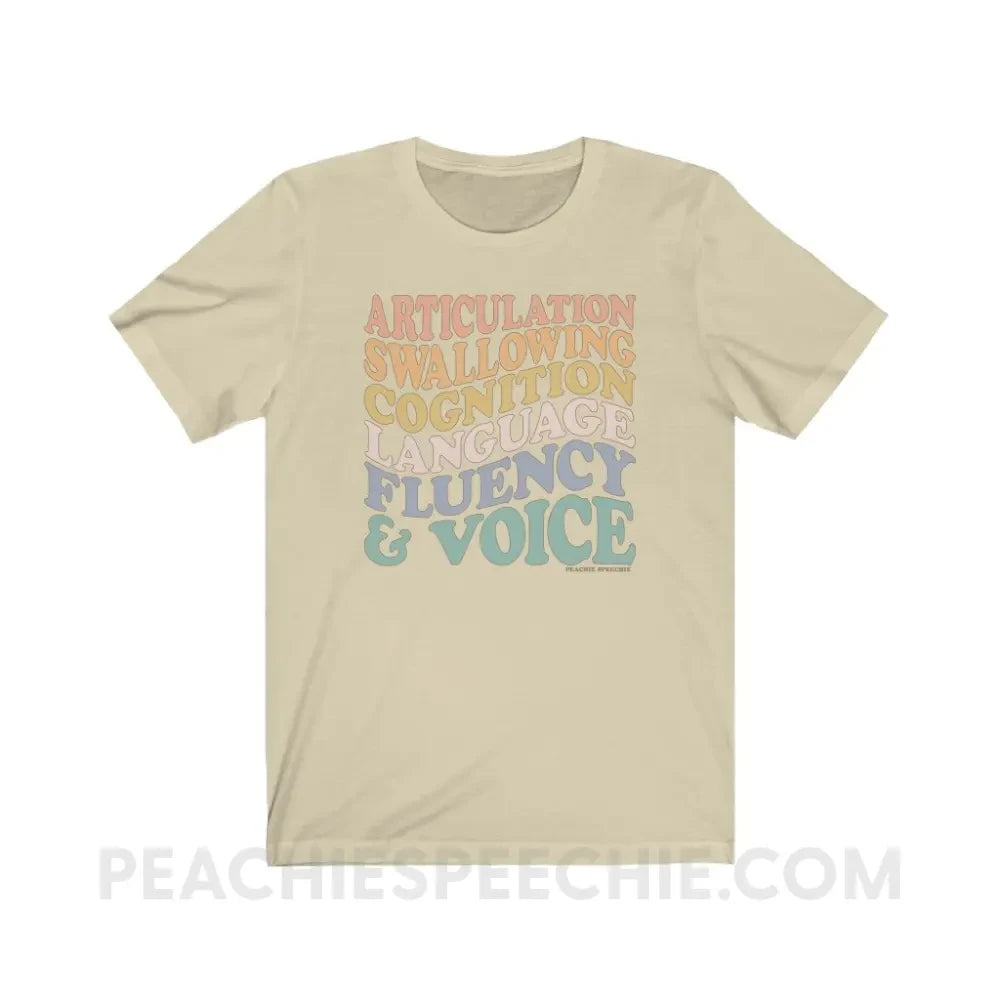 Wavy Speech Stuff Premium Soft Tee - Natural / XS - T-Shirt peachiespeechie.com
