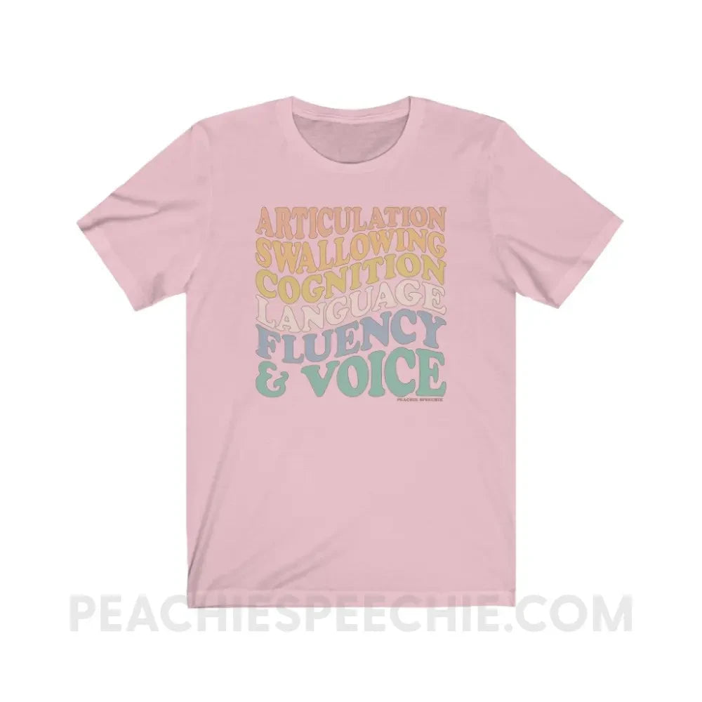 Wavy Speech Stuff Premium Soft Tee - Pink / XS - T-Shirt peachiespeechie.com