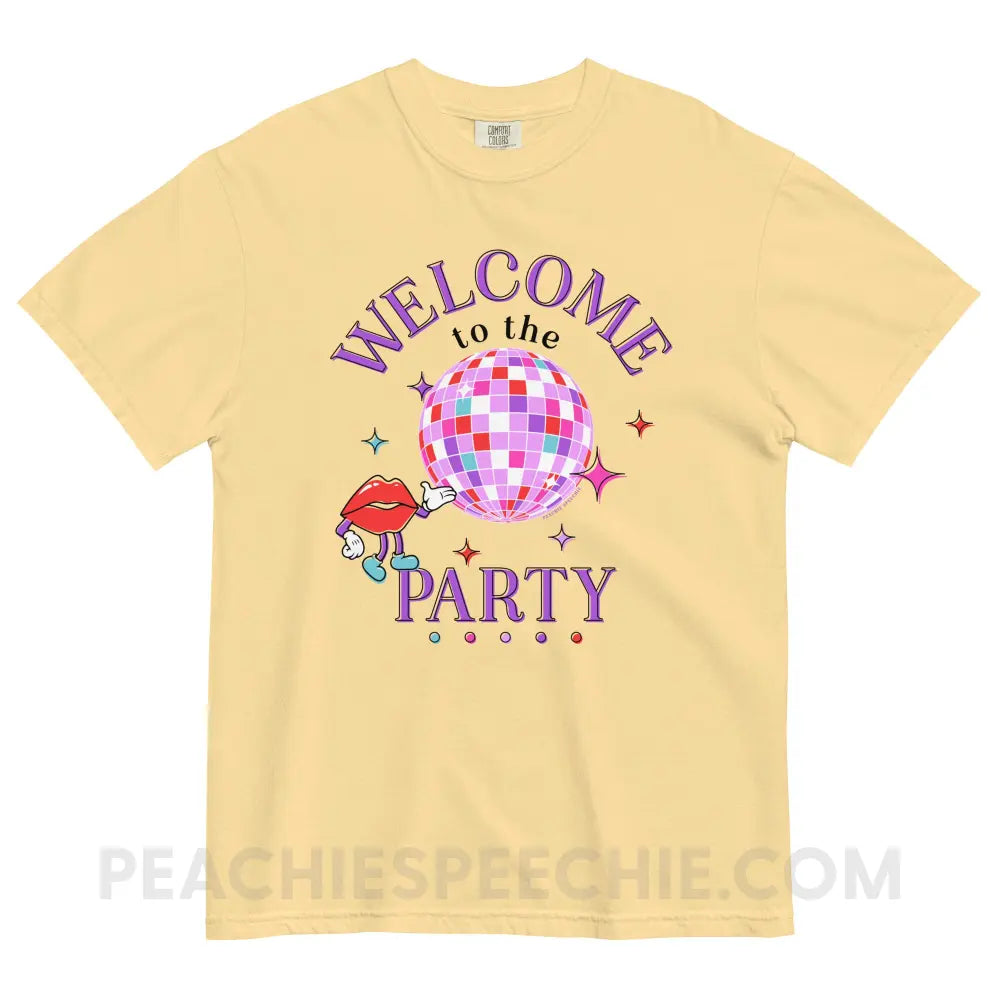 Welcome To The Party Comfort Colors Tee - Butter / S - peachiespeechie.com