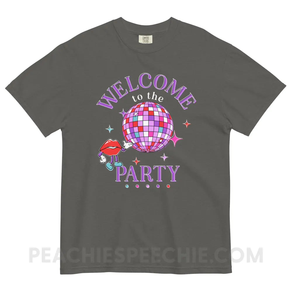 Welcome To The Party Comfort Colors Tee - Pepper / S - peachiespeechie.com