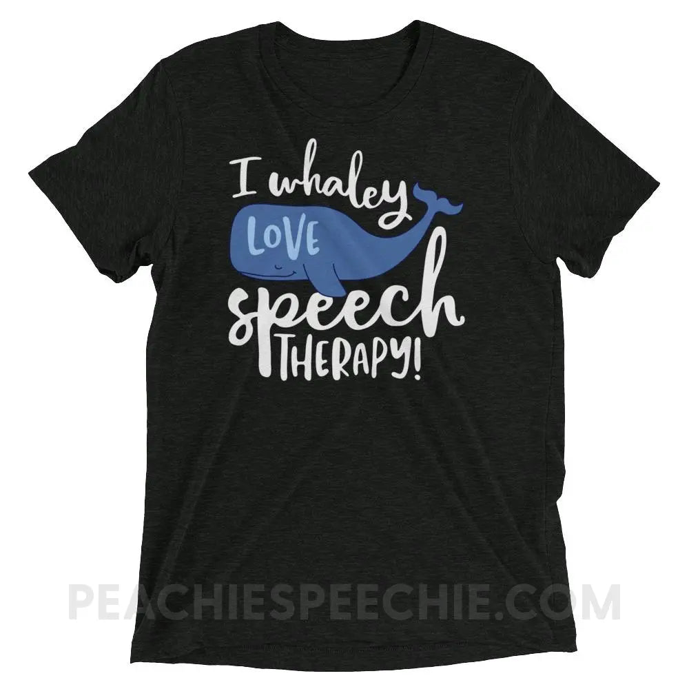 Whaley Love Speech Tri-Blend Tee - Charcoal-Black Triblend / XS - T-Shirts & Tops peachiespeechie.com