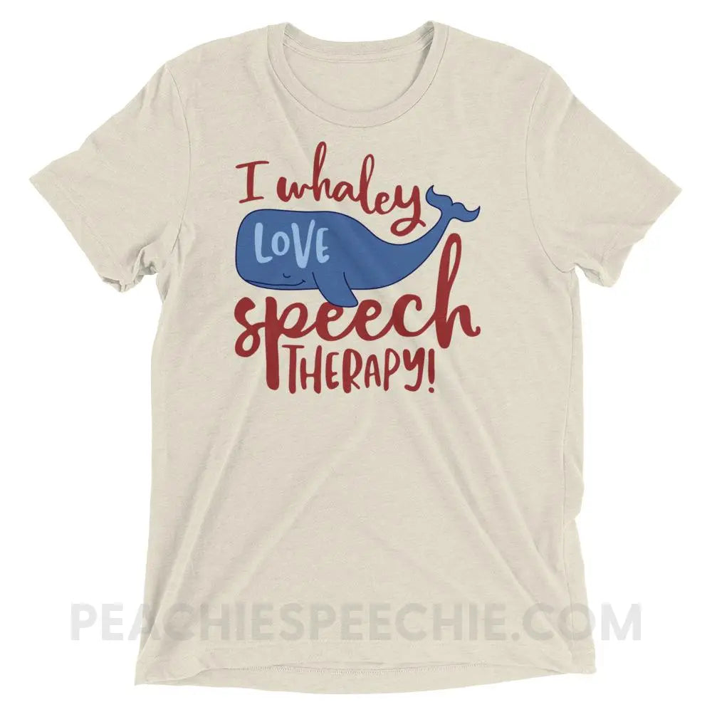 Whaley Love Speech Tri-Blend Tee - Oatmeal Triblend / XS - T-Shirts & Tops peachiespeechie.com