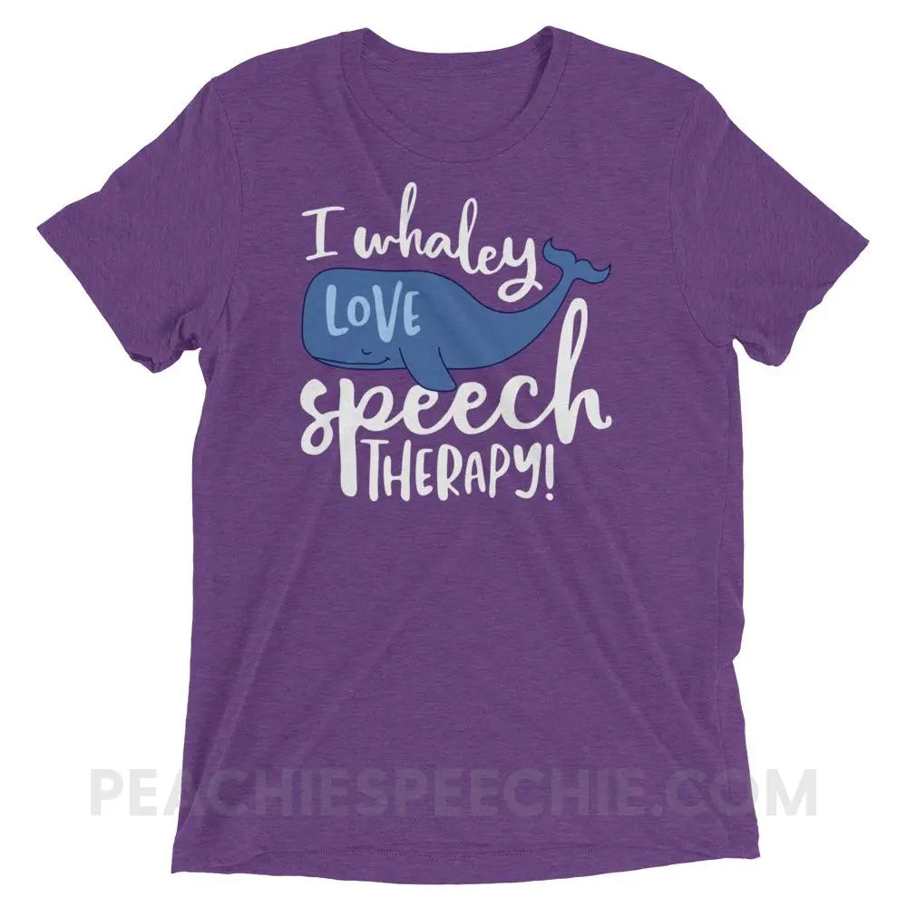 Whaley Love Speech Tri-Blend Tee - Purple Triblend / XS - T-Shirts & Tops peachiespeechie.com