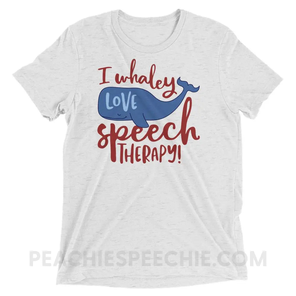 Whaley Love Speech Tri-Blend Tee - White Fleck Triblend / XS - T-Shirts & Tops peachiespeechie.com