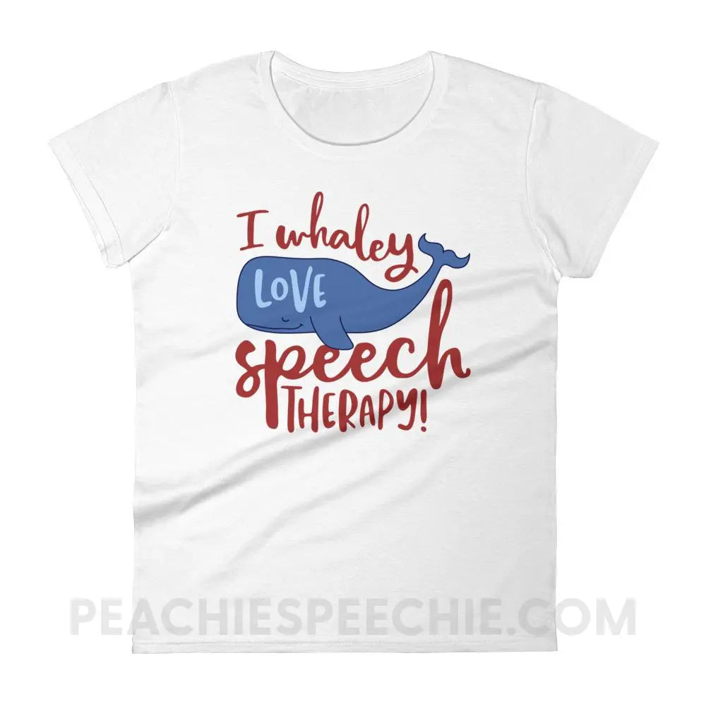 Whaley Love Speech Women’s Trendy Tee - White / S - T-Shirts & Tops peachiespeechie.com