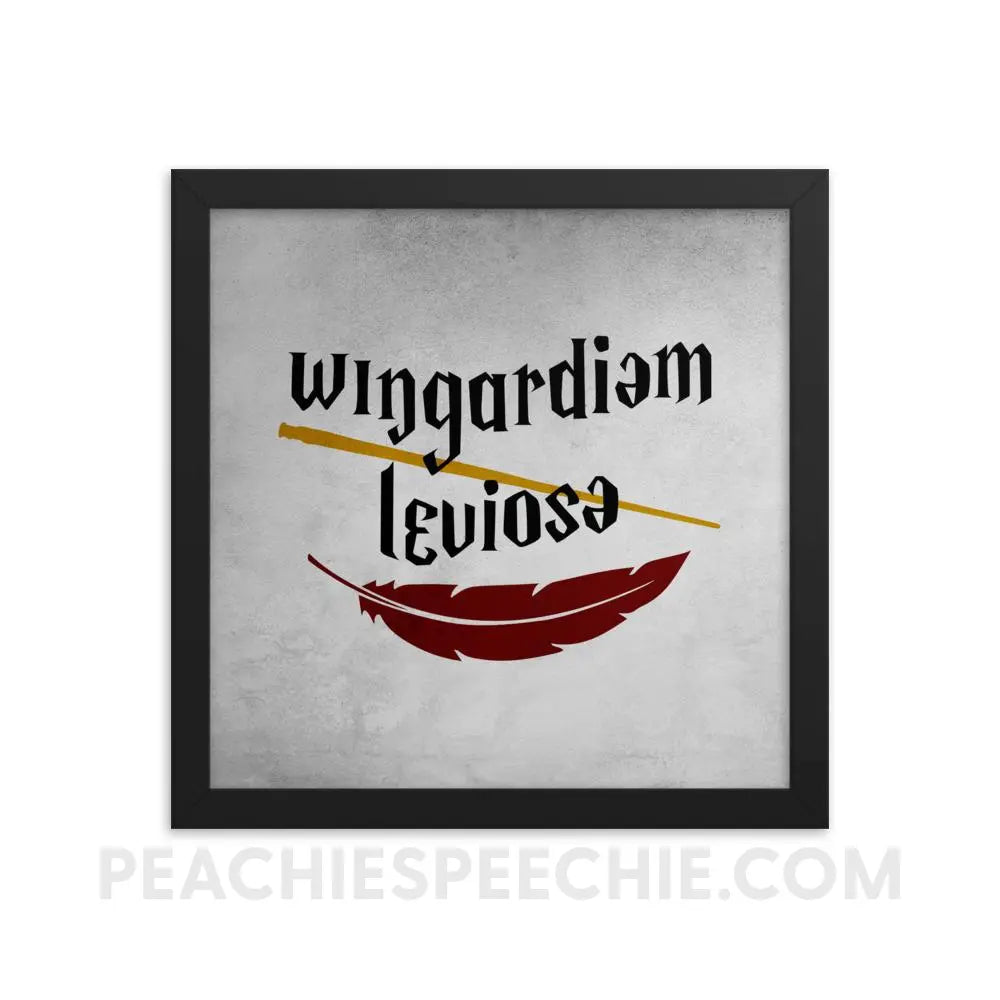 Wingardium Leviosa Framed Poster - 12×12 - Posters peachiespeechie.com