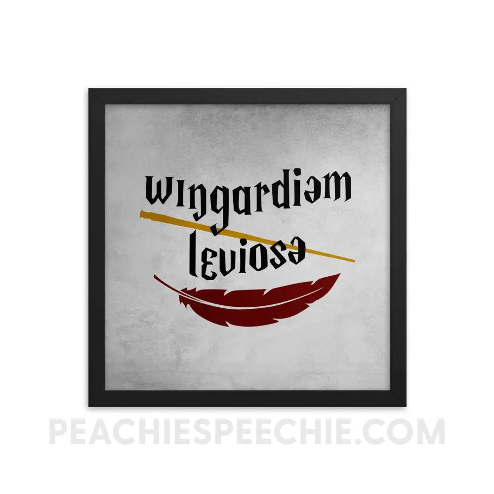 Wingardium Leviosa Framed Poster - 14×14 - Posters peachiespeechie.com