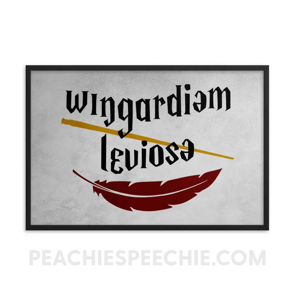 Wingardium Leviosa Framed Poster - 24×36 - Posters peachiespeechie.com