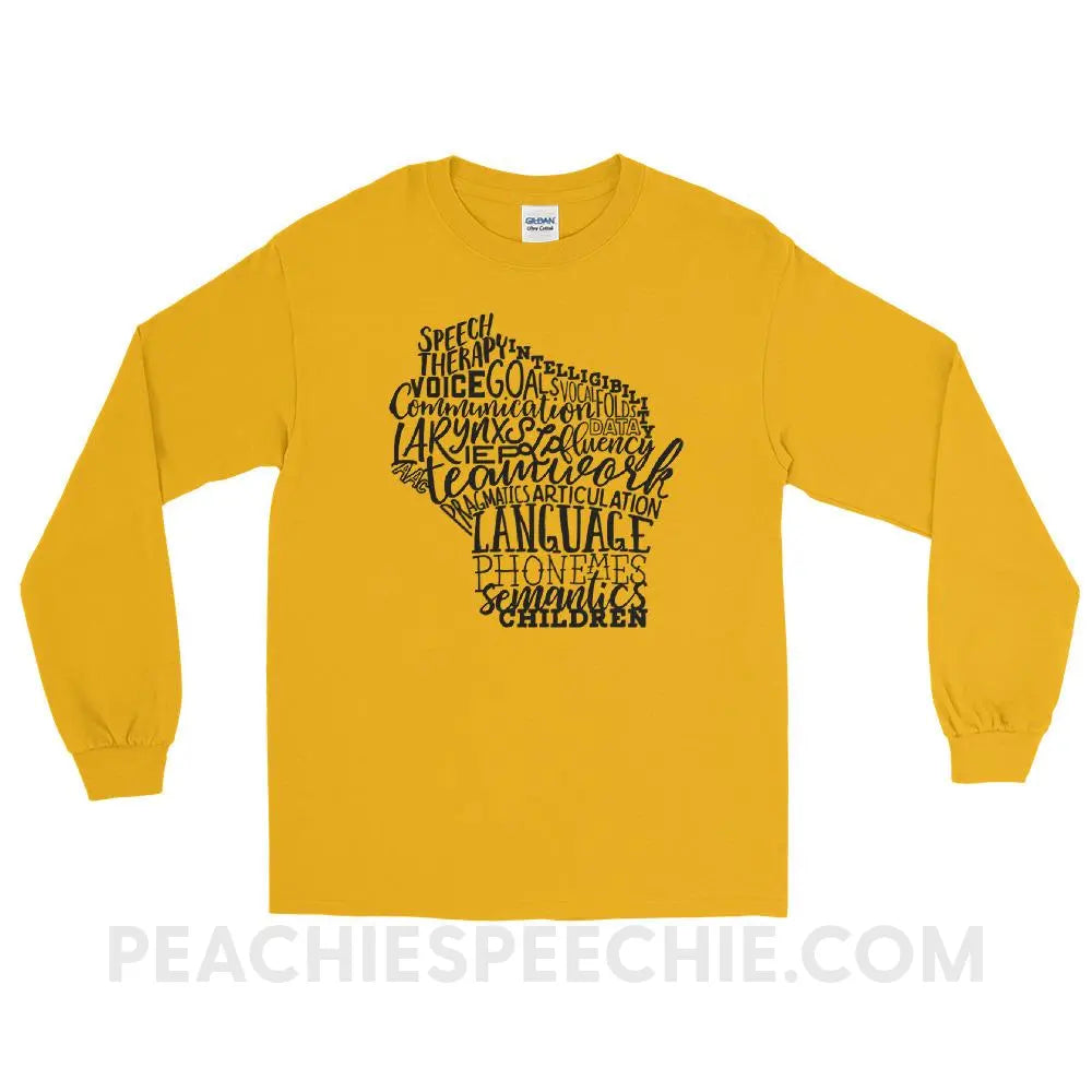 Wisconsin SLP Long Sleeve Tee - T-Shirts & Tops peachiespeechie.com