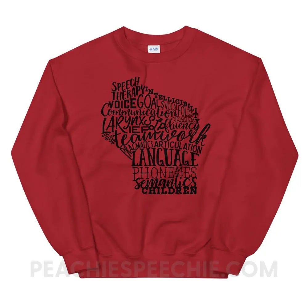 Wisconsin SLP Classic Sweatshirt - Red / S - Hoodies & Sweatshirts peachiespeechie.com