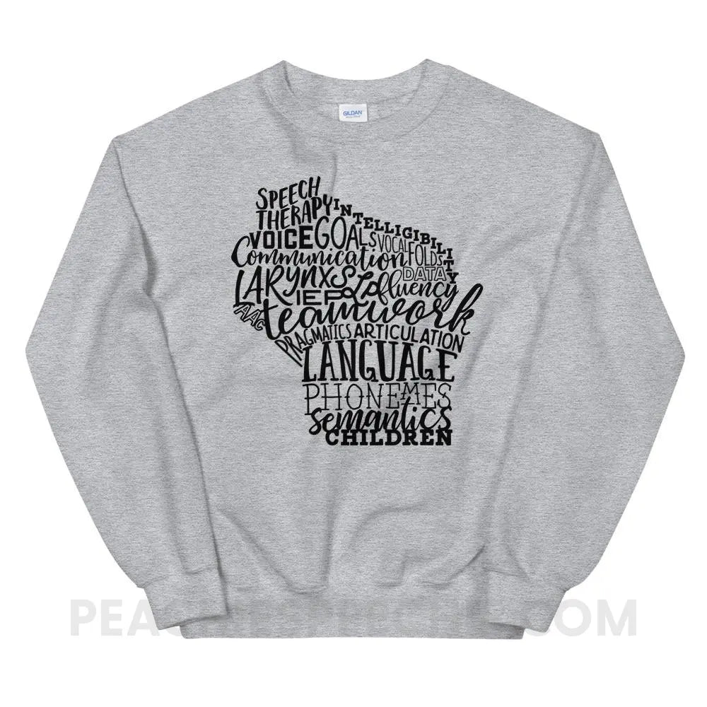 Wisconsin SLP Classic Sweatshirt - Sport Grey / S - Hoodies & Sweatshirts peachiespeechie.com