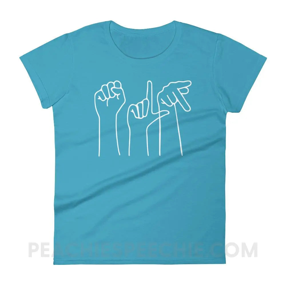 Women’s Trendy Tee - Caribbean Blue / S T-Shirts & Tops peachiespeechie.com