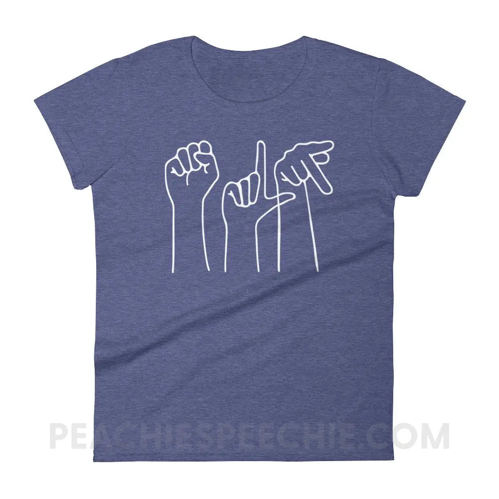 Women’s Trendy Tee - Heather Blue / S T-Shirts & Tops peachiespeechie.com