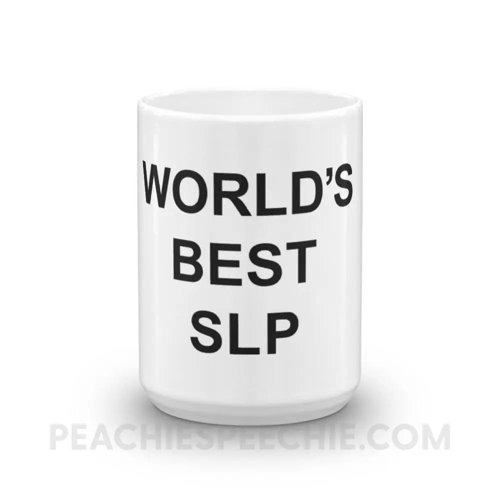 World’s Best SLP Coffee Mug - 15oz Mugs peachiespeechie.com