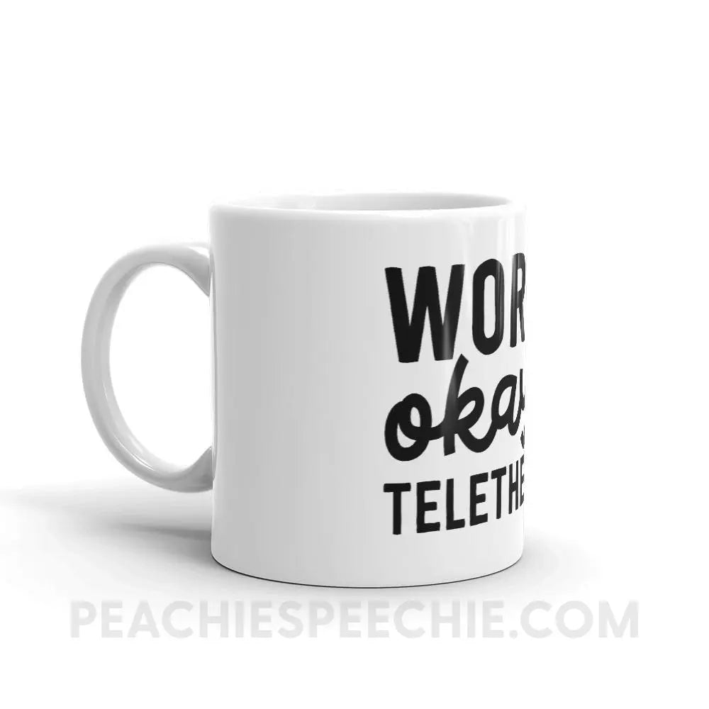 World’s Okayest Teletherapist Coffee Mug - Mugs peachiespeechie.com