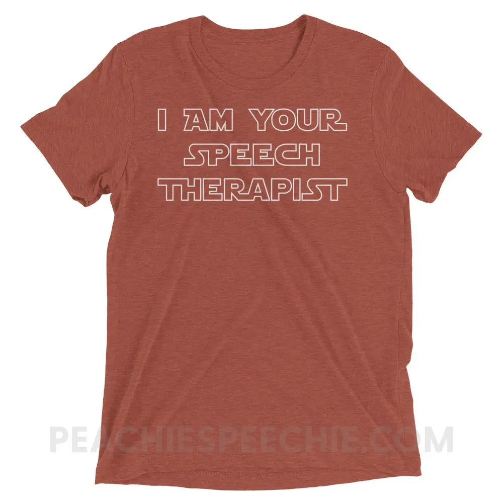 I Am Your Speech Therapist Tri-Blend Tee - Clay Triblend / XS - T-Shirts & Tops peachiespeechie.com