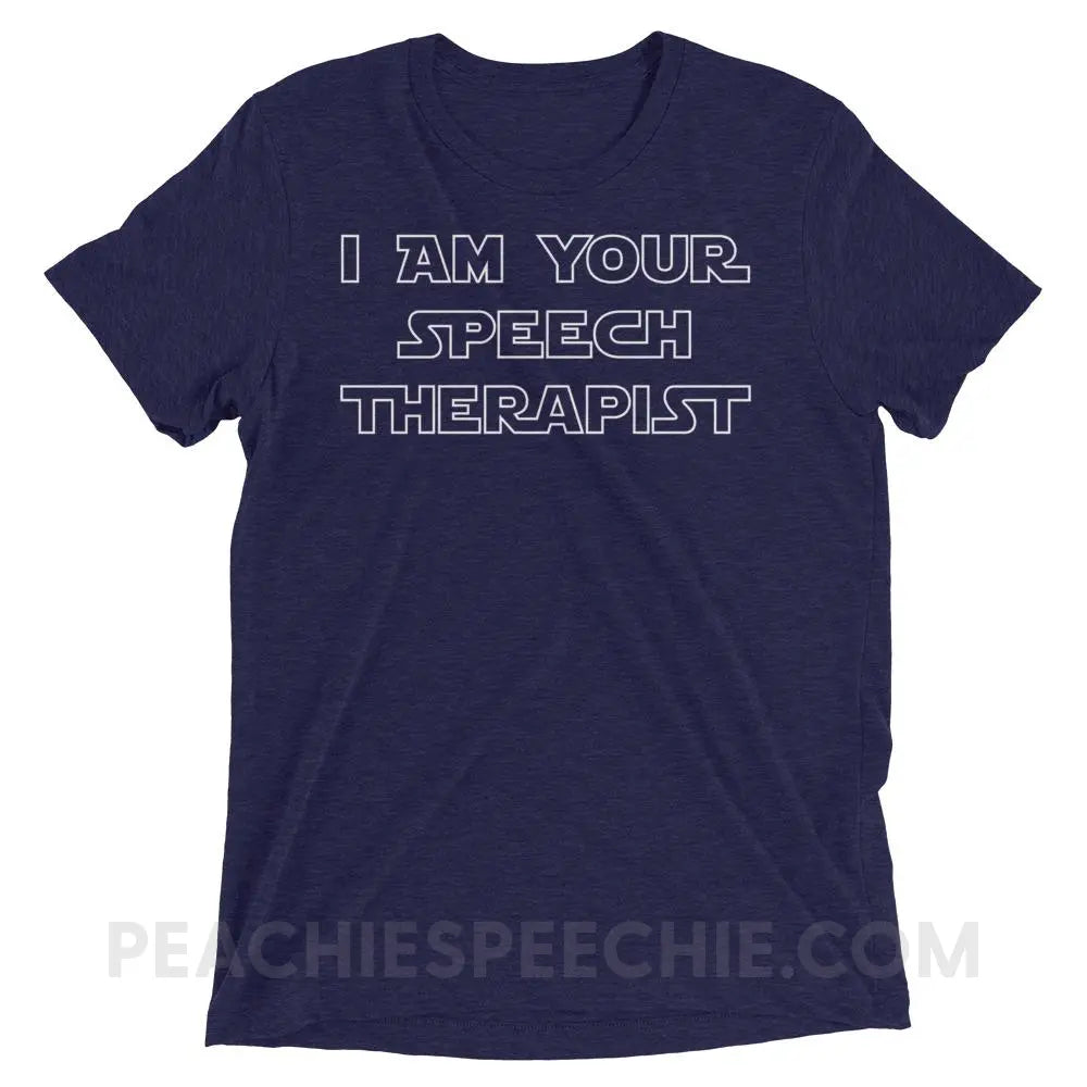 I Am Your Speech Therapist Tri-Blend Tee - Navy Triblend / XS - T-Shirts & Tops peachiespeechie.com
