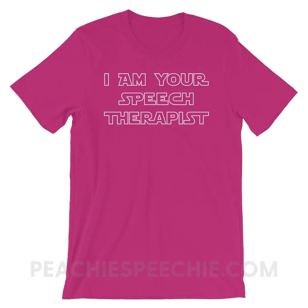 I Am Your Speech Therapist Premium Soft Tee - Berry / S - T-Shirts & Tops peachiespeechie.com