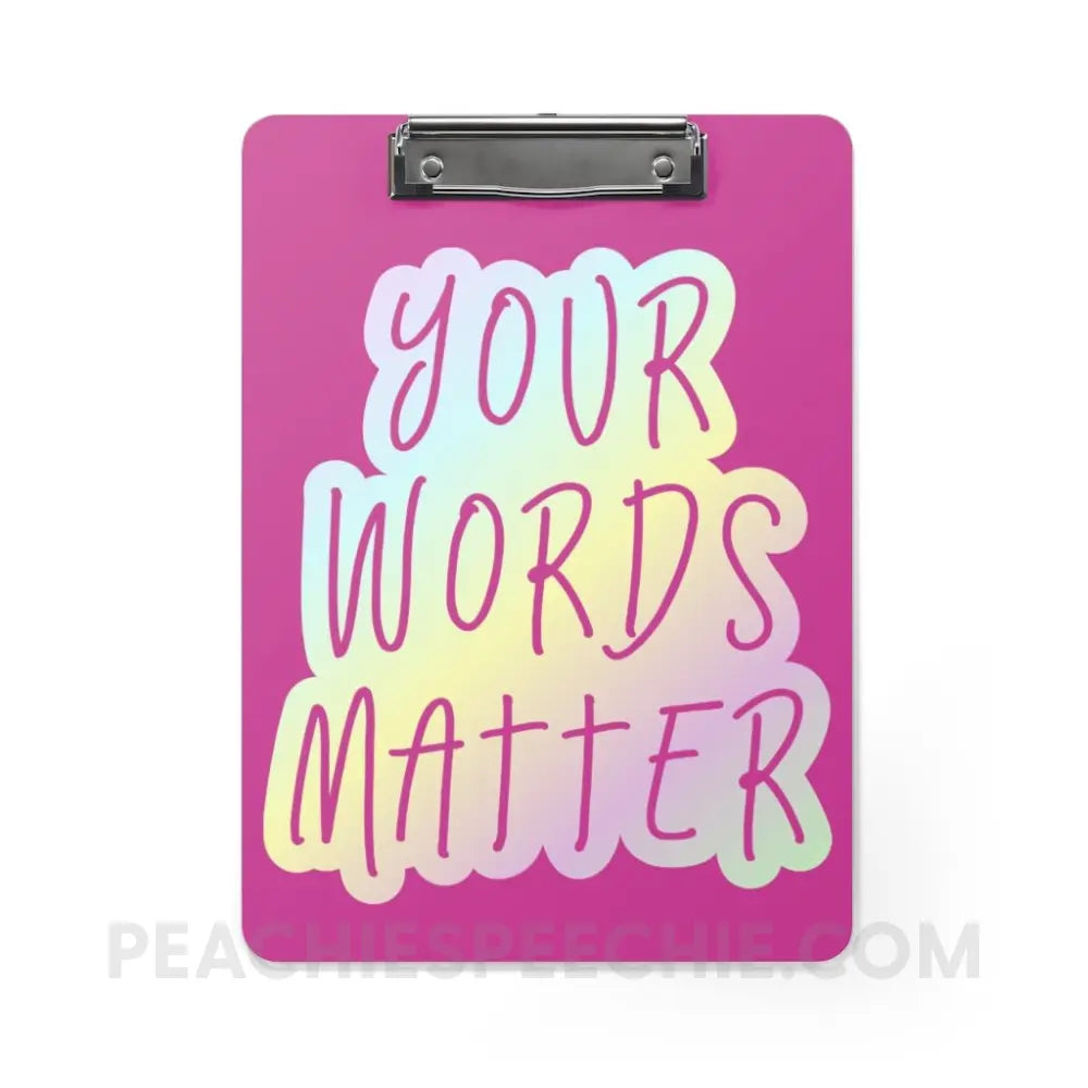 Your Words Matter Cloud Clipboard - Home Decor peachiespeechie.com