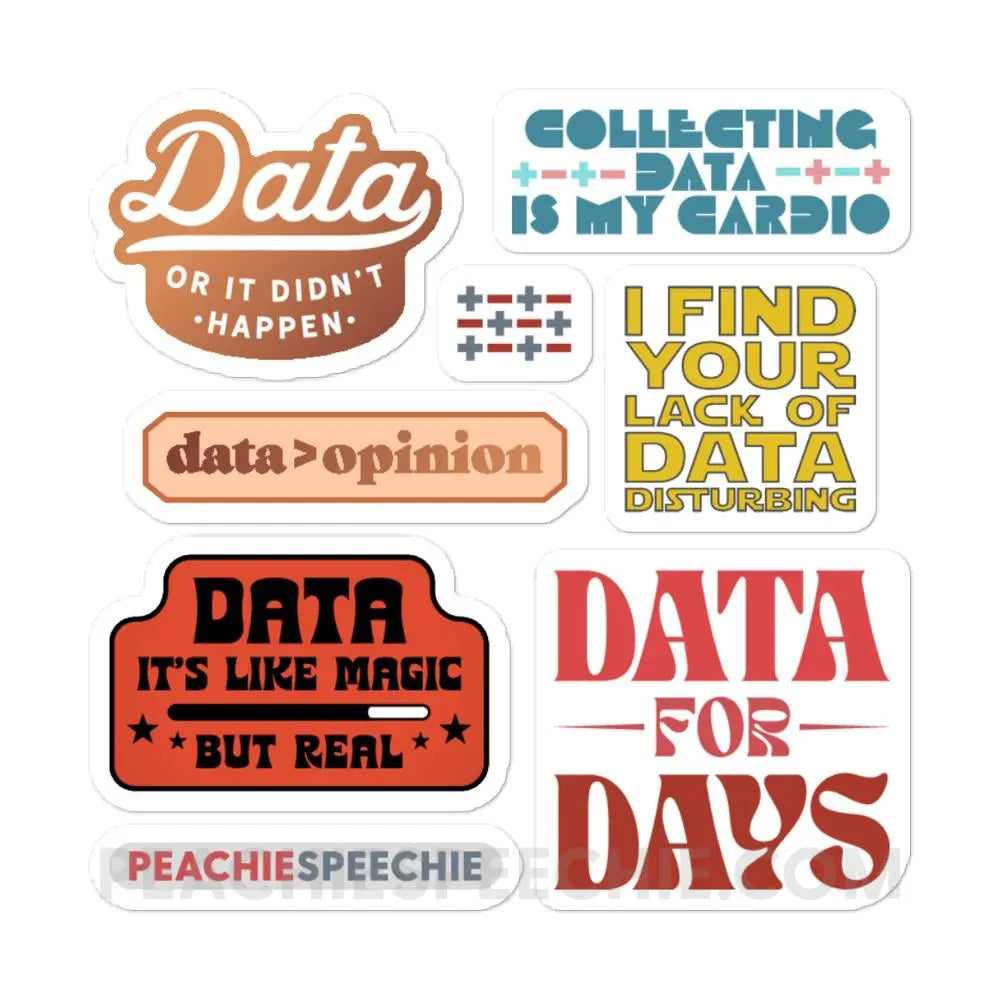 Data Stickers - peachiespeechie.com