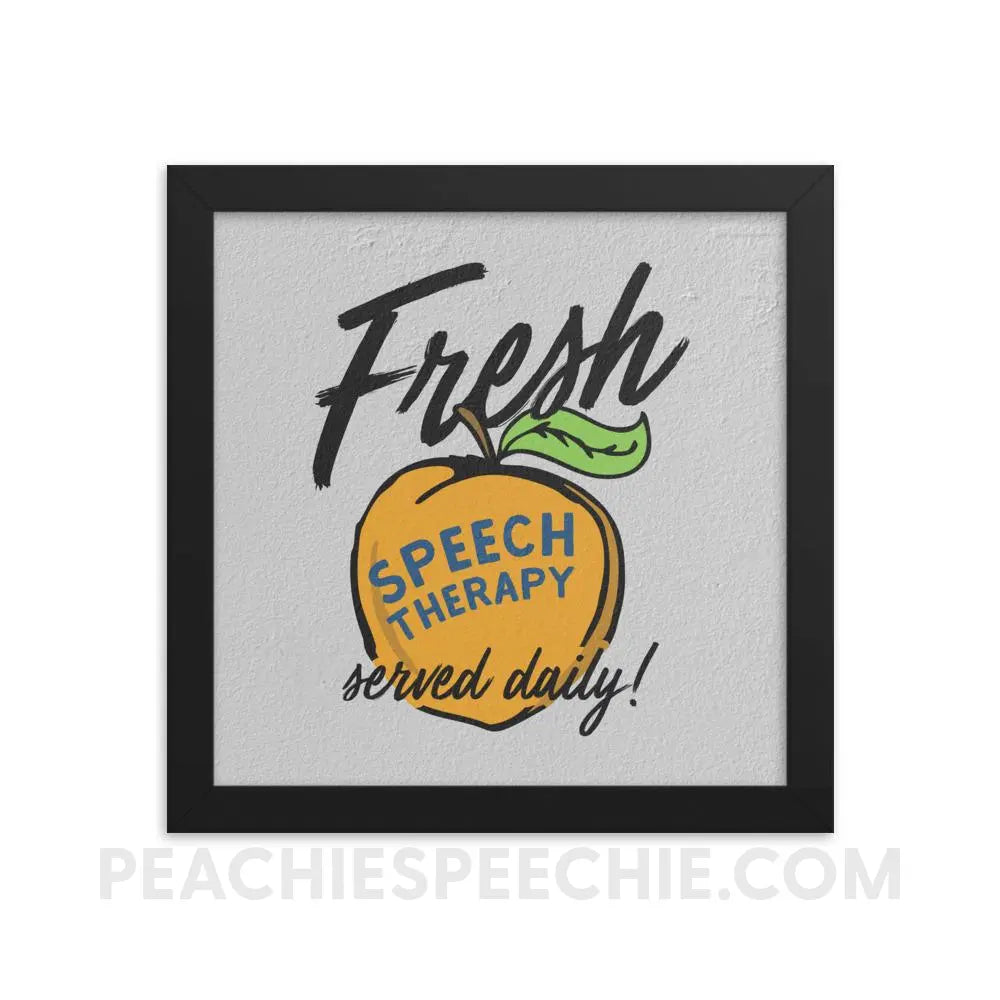 Fresh Speech Framed Poster - 10×10 - Posters peachiespeechie.com