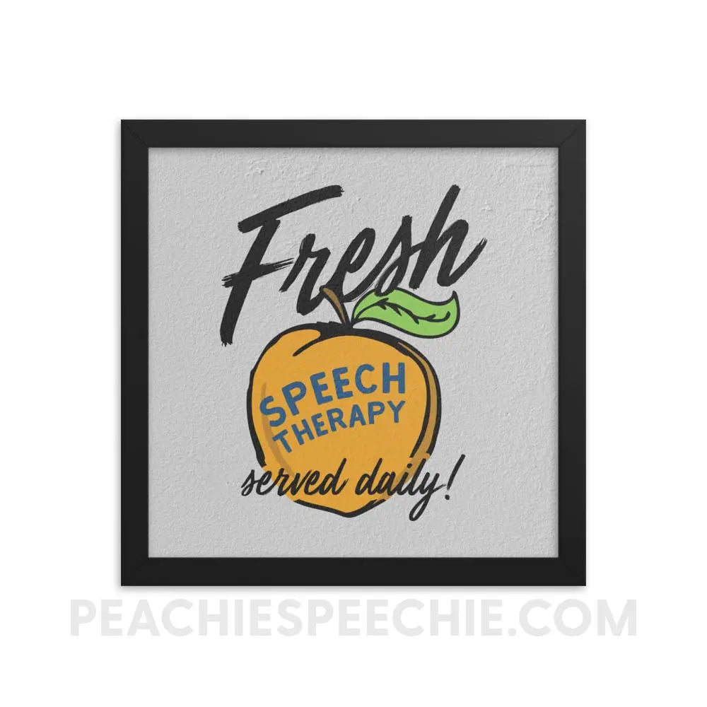 Fresh Speech Framed Poster - 12×12 - Posters peachiespeechie.com