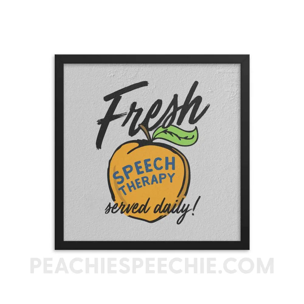 Fresh Speech Framed Poster - 16×16 - Posters peachiespeechie.com