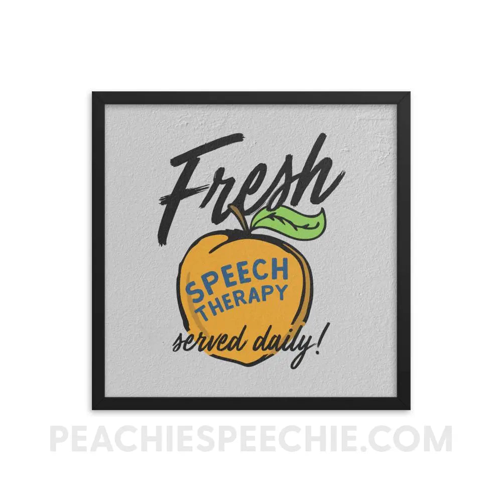 Fresh Speech Framed Poster - 18×18 - Posters peachiespeechie.com