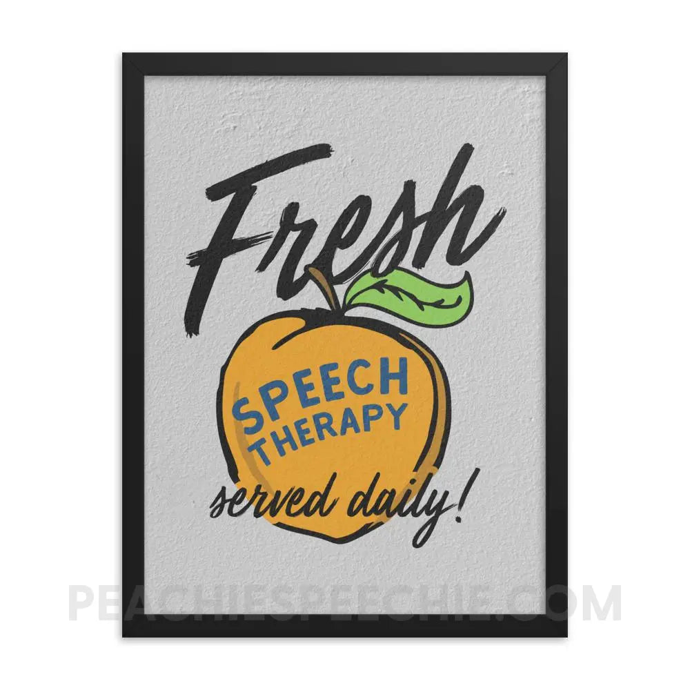 Fresh Speech Framed Poster - 18×24 - Posters peachiespeechie.com